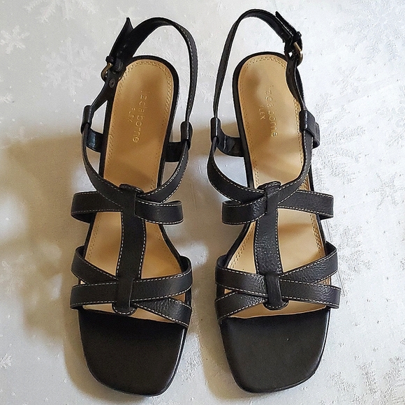 Liz Claiborne Kelly Flex Leather Upper Strappy Buckle Heels Women's Size 10M - Picture 3 of 12